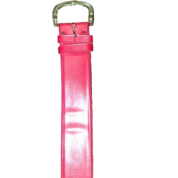 Calderon Wide Belt Red Belt Leather lined Leather Stamped 80s Style Belts - Picture 5 of 15